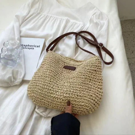 Sac bandoulière en paille
