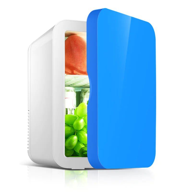 Mini réfrigérateur portable 8L pour voiture et maison - Bleu