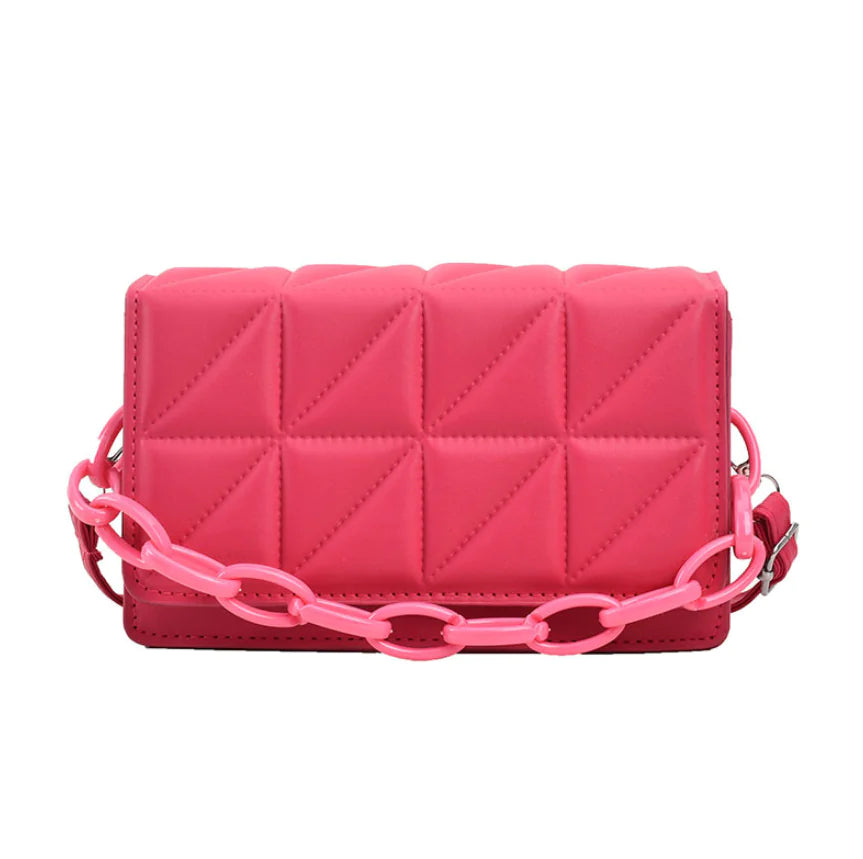 Sac bandoulière rose foncé pratique 30x20 cm