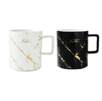 Mugs motif marbre avec accents dorés
