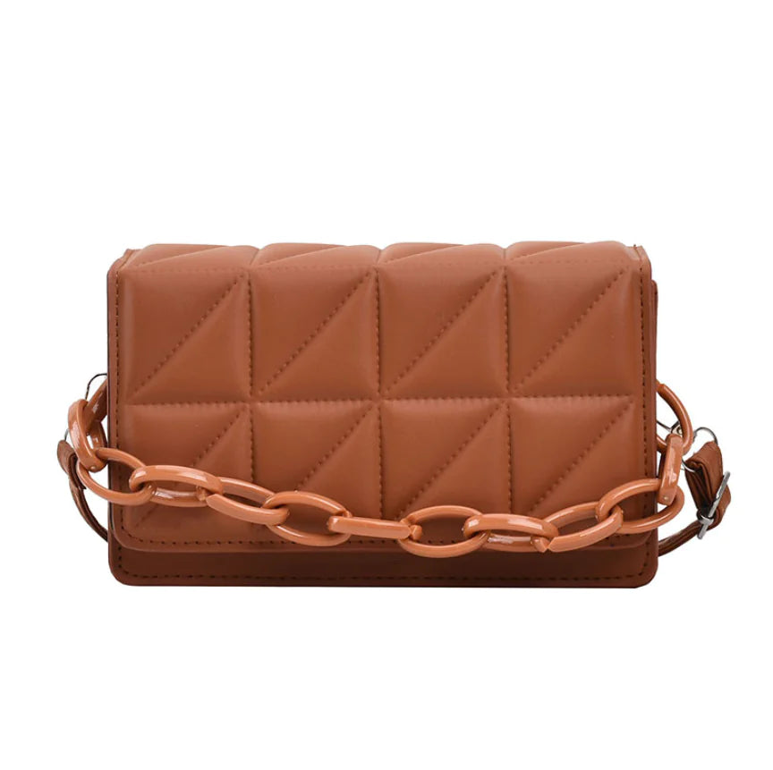 Sac bandoulière marron pratique 30x20 cm