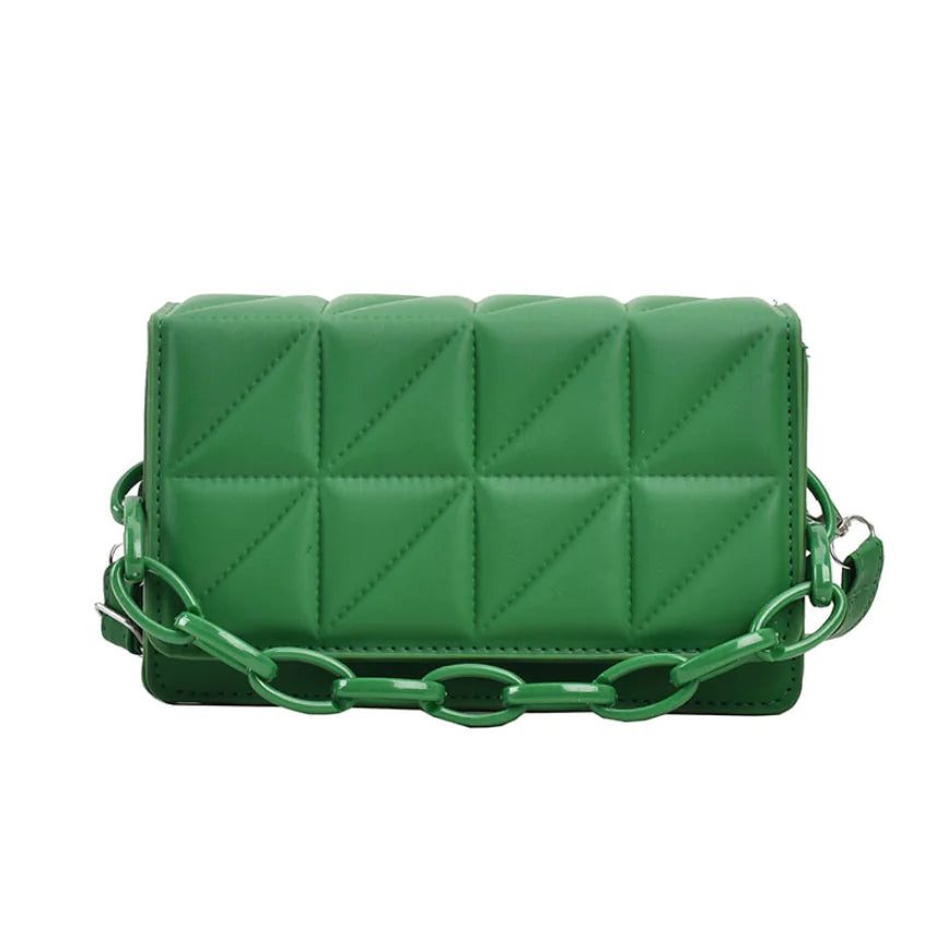 Sac bandoulière vert pratique 30x20 cm