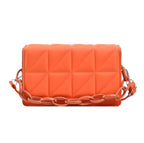 Sac bandoulière orange pratique 30x20 cm