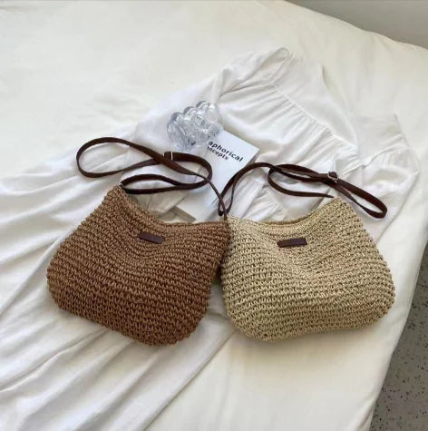 Sac bandoulière en paille