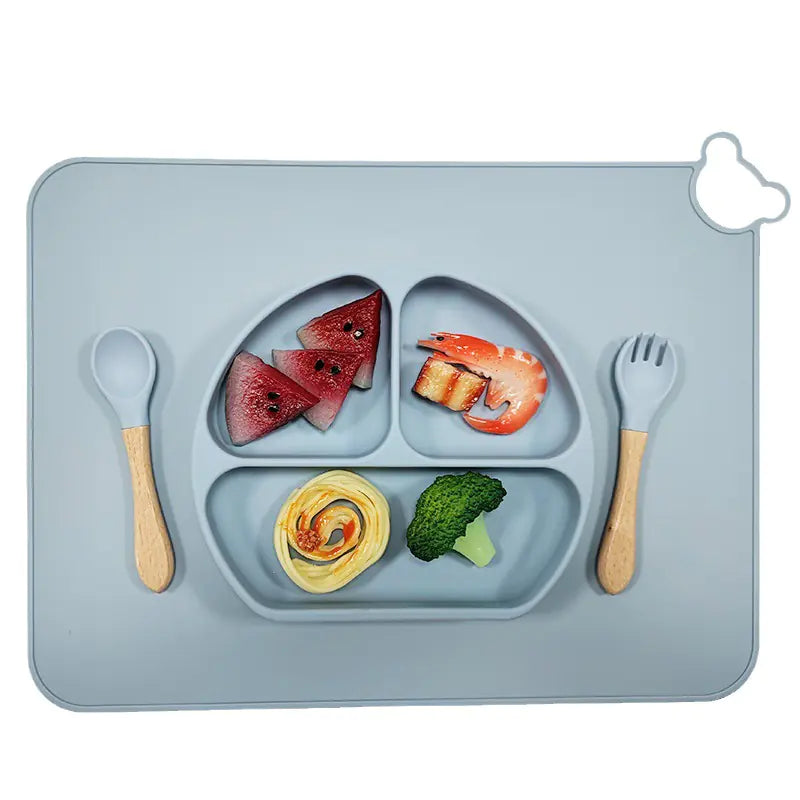 Assiette, bol et ustensiles pour bébé sécurisés