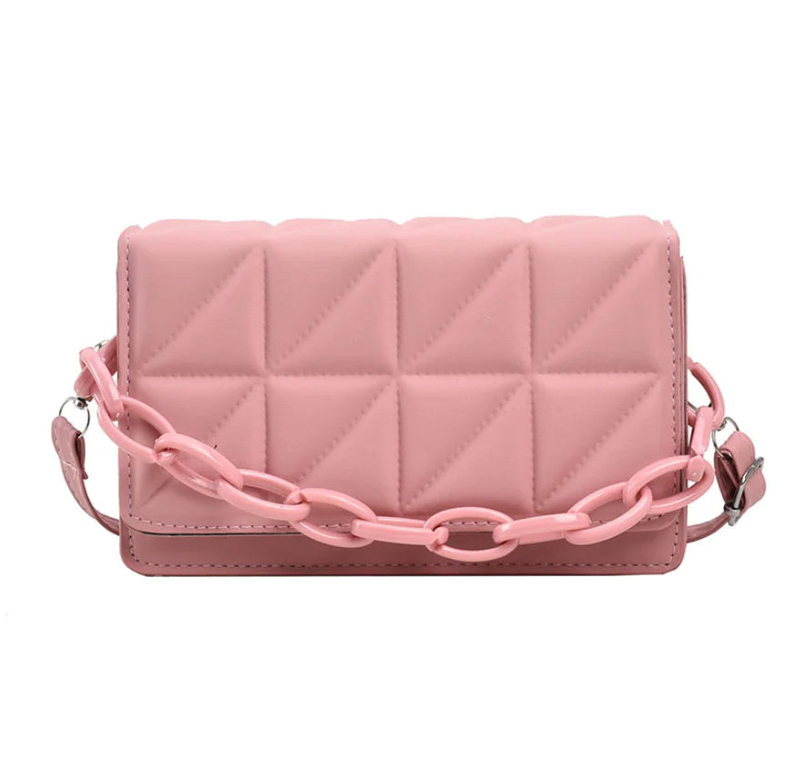 Sac bandoulière rose clair pratique 30x20 cm