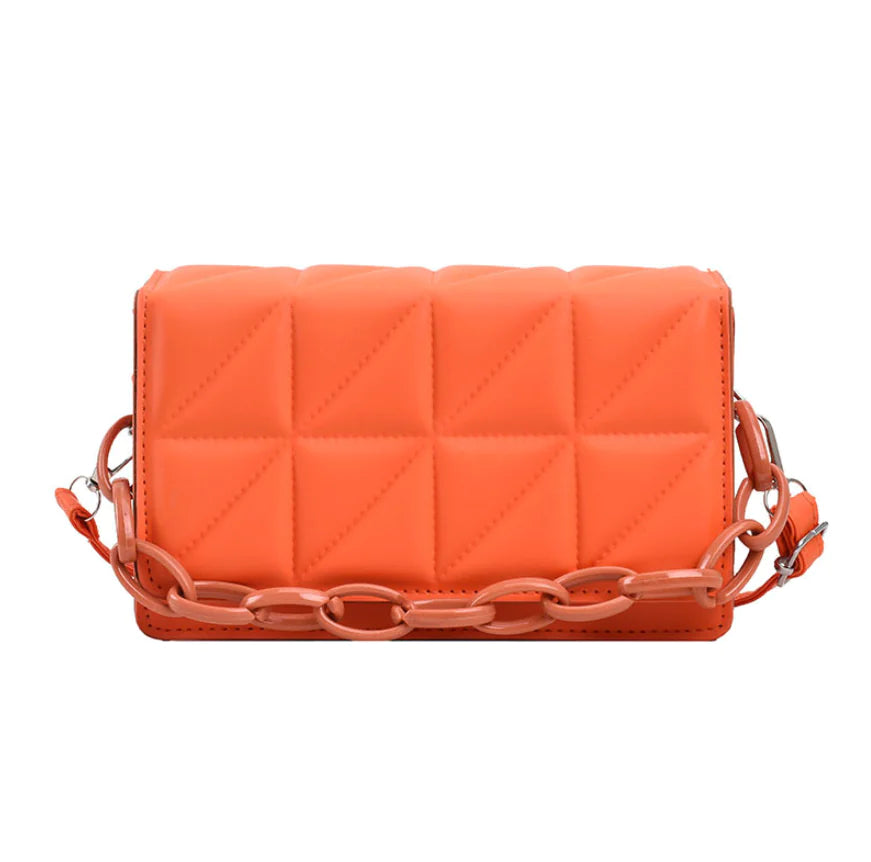 Sac bandoulière orange pratique 30x20 cm