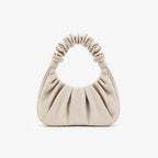 Sac à épaule similicuir plissé blanc