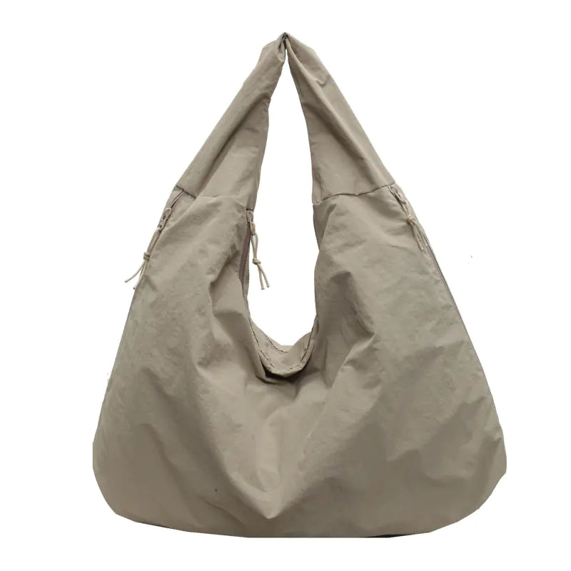 Sac à épaule grande capacité en toile khaki