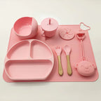 Set repas bébé anti-débordement et facile à nettoyer