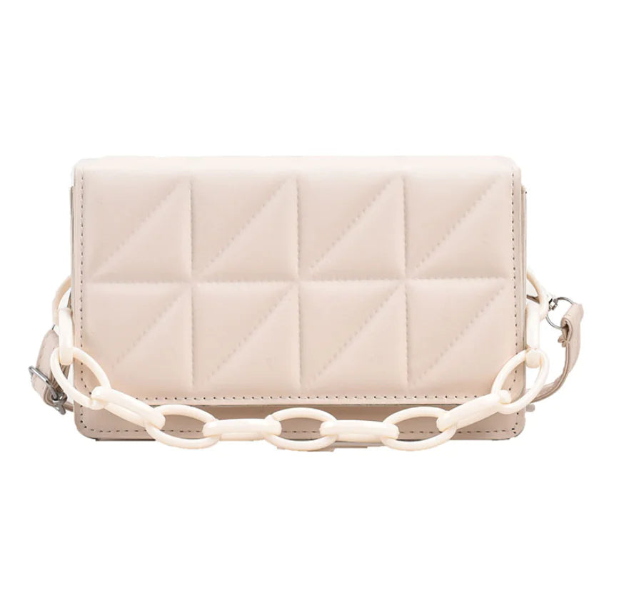 Sac bandoulière blanc pratique 30x20 cm