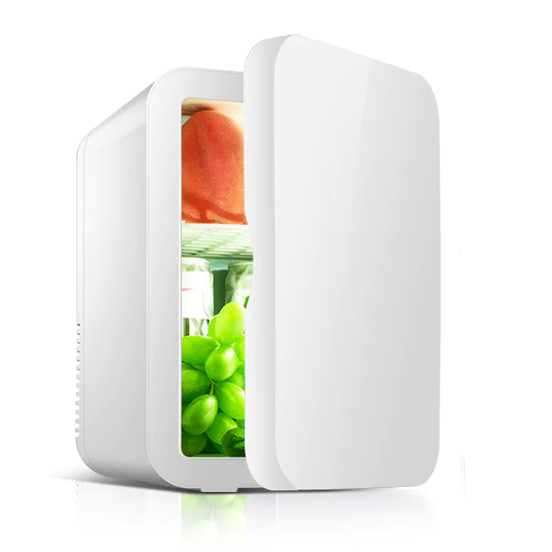Mini réfrigérateur portable 8L pour voiture et maison - Blanc