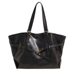 Sac à épaule rétro similicuir noir