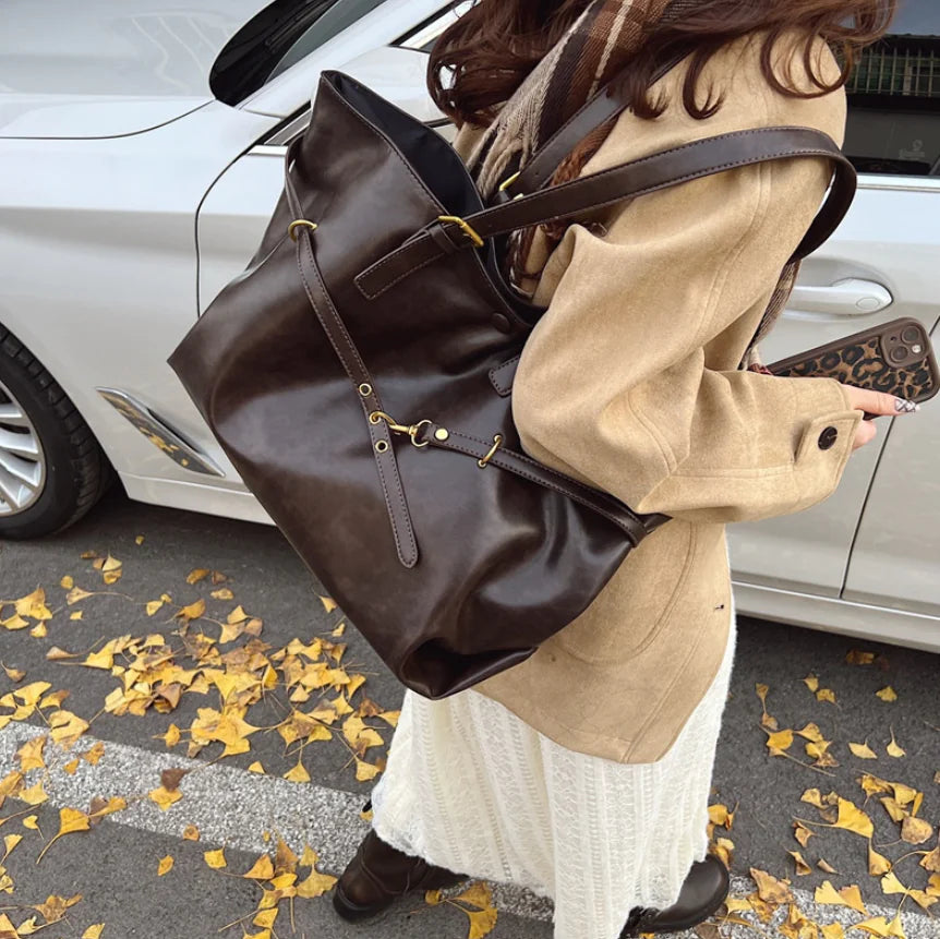 Sac à épaule rétro similicuir