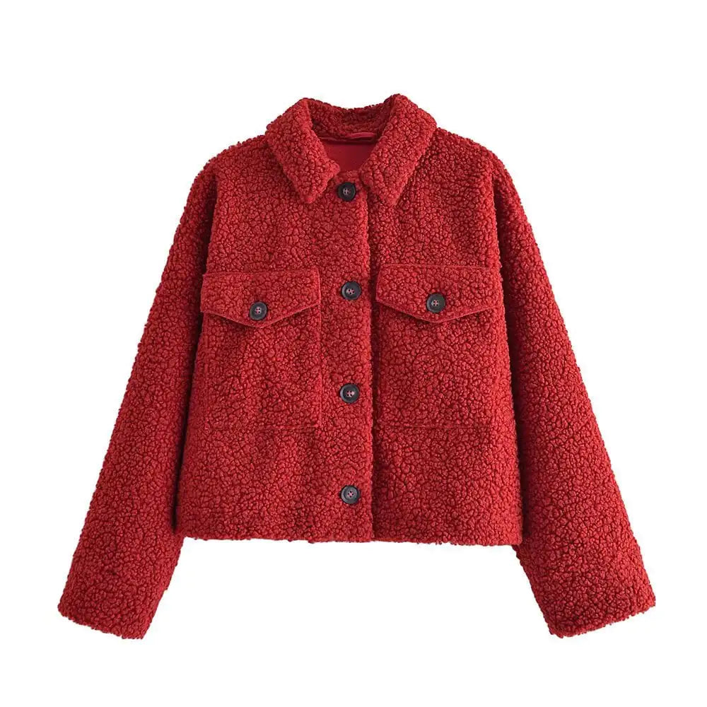 Manteau beige boutonnage simple chic
