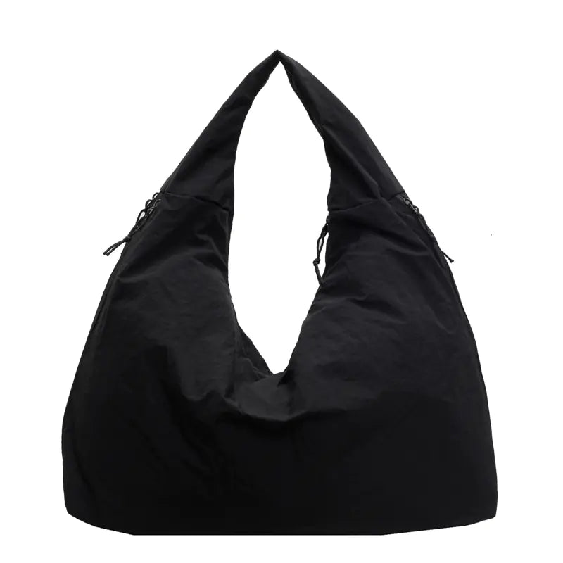 Sac à épaule grande capacité en toile noir