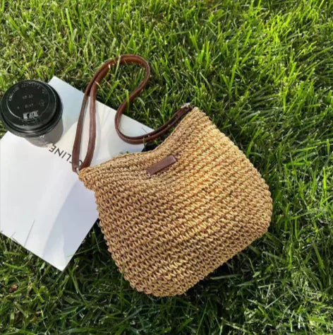 Sac bandoulière en paille
